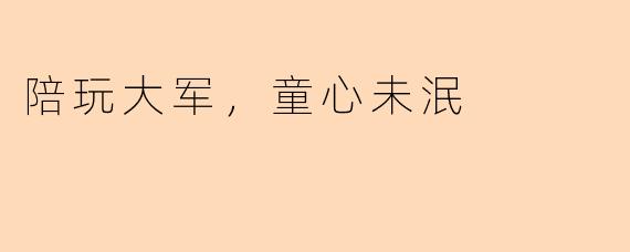 陪玩大军，童心未泯