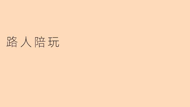 路人陪玩