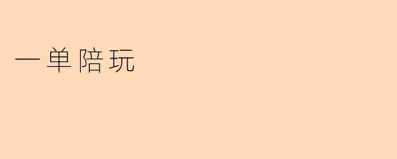 一单陪玩