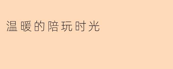 温暖的陪玩时光