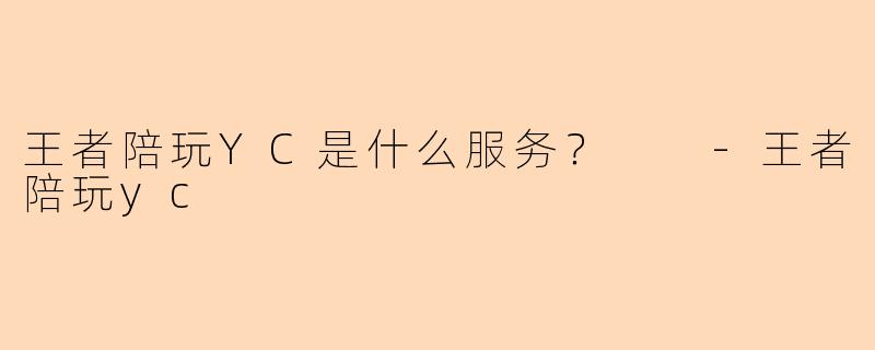 王者陪玩YC是什么服务？  