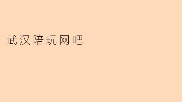 武汉的陪玩网吧一般提供哪些服务？  
