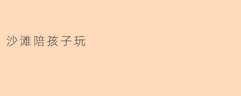 沙滩陪孩子玩