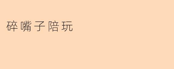 碎嘴子陪玩
