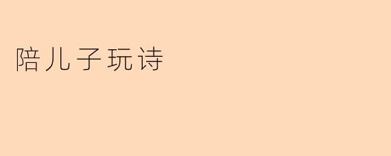 陪儿子玩诗