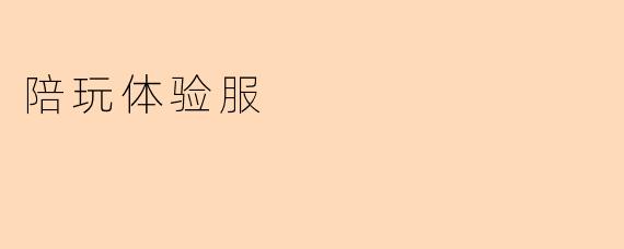 陪玩体验服