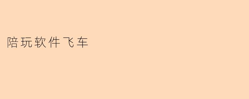 陪玩软件飞车