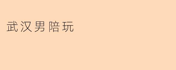 武汉男陪玩