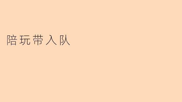 陪玩带入队