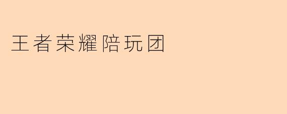 王者荣耀陪玩团