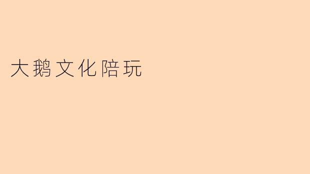 大鹅文化陪玩