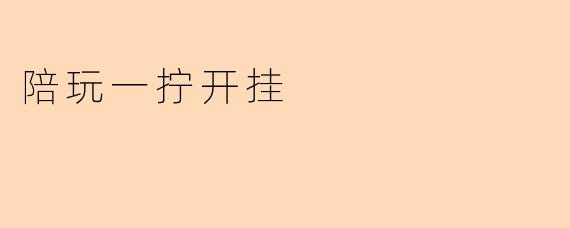 陪玩一拧开挂