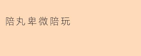 陪丸卑微陪玩
