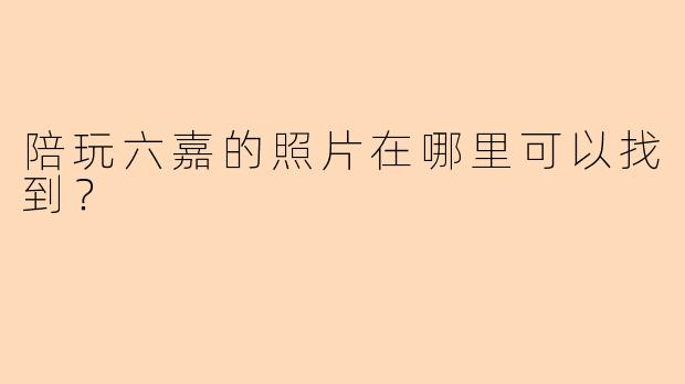 陪玩六嘉的照片在哪里可以找到？