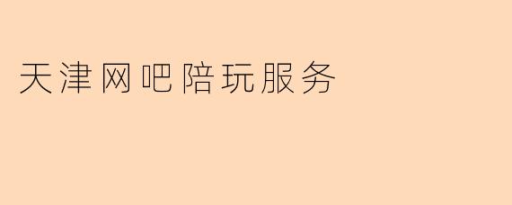 天津网吧陪玩服务