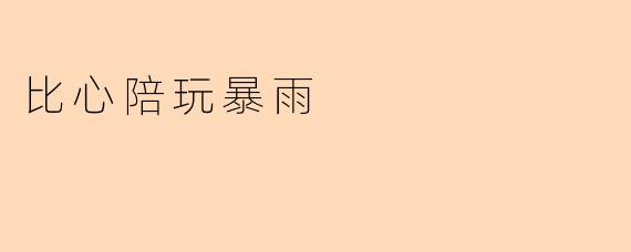 比心陪玩暴雨