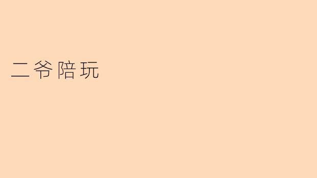 二爷陪玩