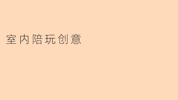 室内陪玩创意