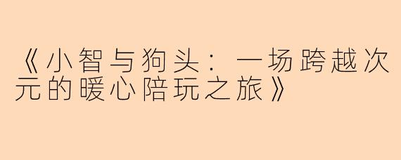 《小智与狗头：一场跨越次元的暖心陪玩之旅》