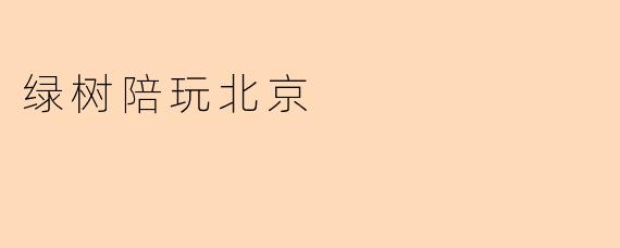 绿树陪玩北京