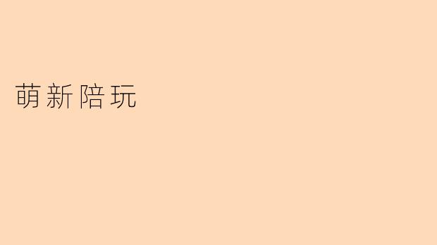 萌新陪玩