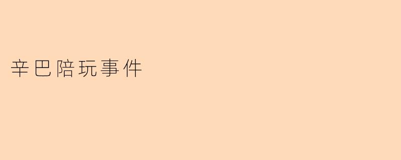 辛巴陪玩事件