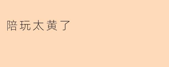 陪玩太黄了