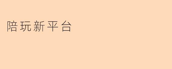 陪玩新平台