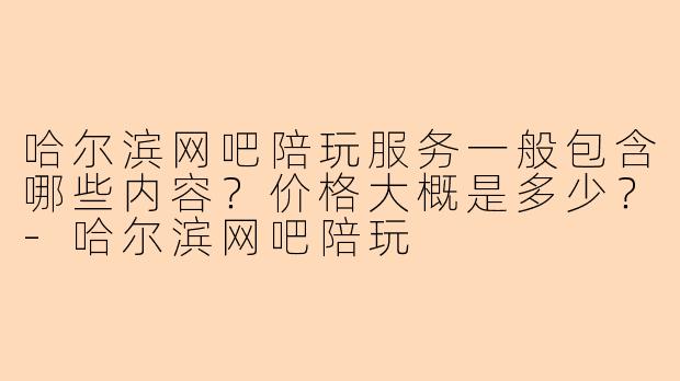 哈尔滨网吧陪玩服务一般包含哪些内容？价格大概是多少？-哈尔滨网吧陪玩