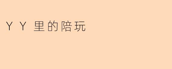YY里的陪玩