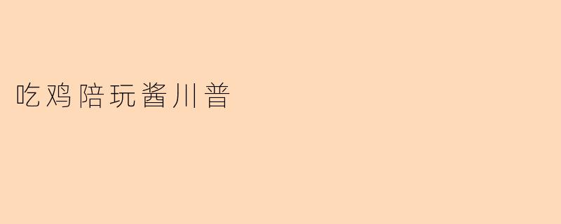 《“吃鸡陪玩酱川普”:当游戏陪玩遇上政治梗,一场荒诞又上头的跨界狂欢》