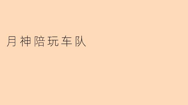 月神陪玩车队