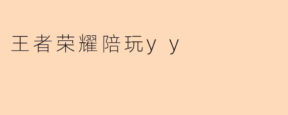 王者荣耀陪玩yy