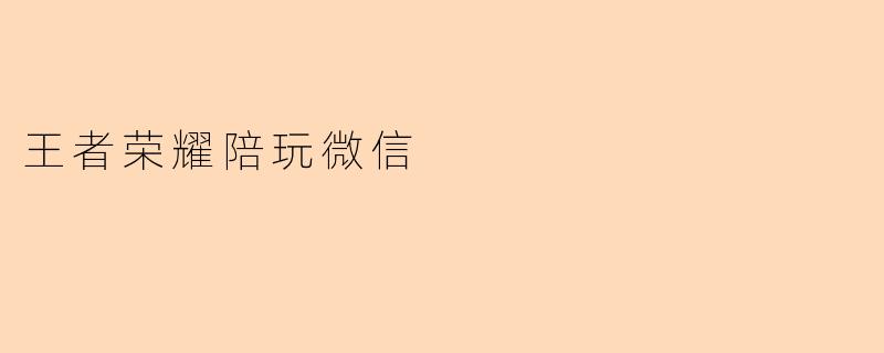 王者荣耀陪玩微信