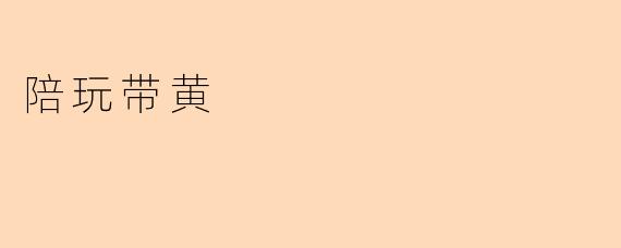 陪玩带黄
