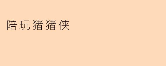 陪玩猪猪侠