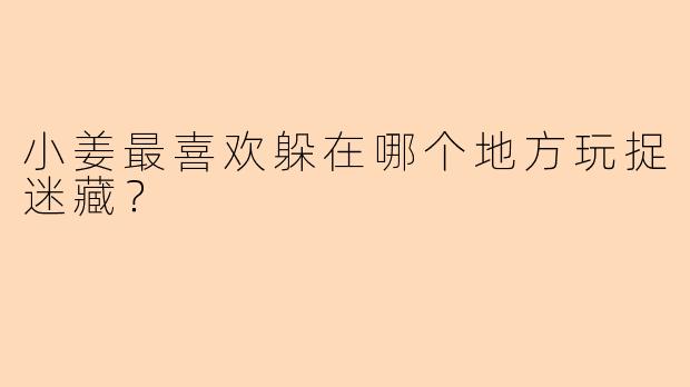 小姜最喜欢躲在哪个地方玩捉迷藏？