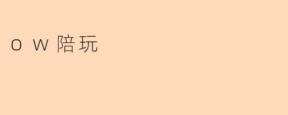 ow陪玩