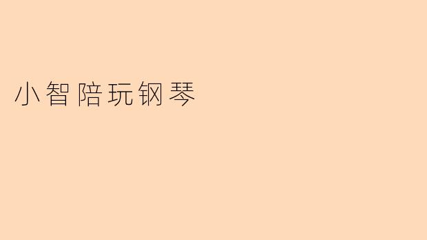 小智陪玩钢琴
