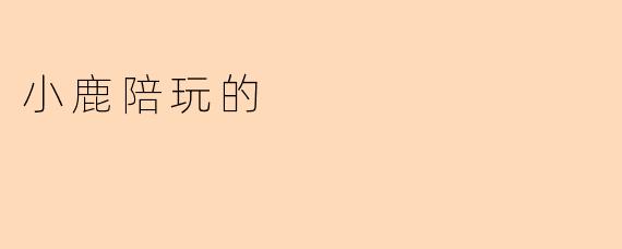 小鹿陪玩的