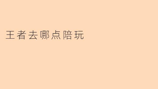 王者去哪点陪玩