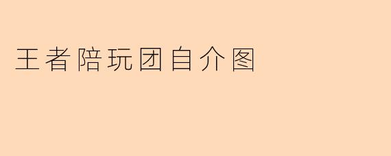 王者陪玩团自介图