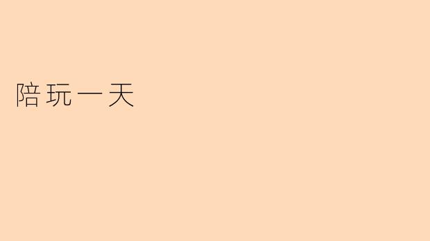 陪玩一天