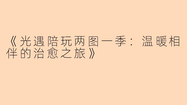 《光遇陪玩两图一季：温暖相伴的治愈之旅》
