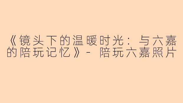 《镜头下的温暖时光：与六嘉的陪玩记忆》-陪玩六嘉照片