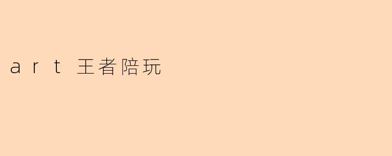 什么是.art王者陪玩？