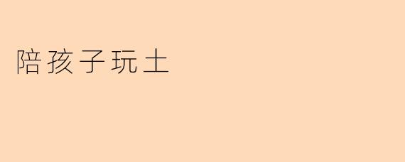 陪孩子玩土