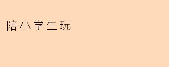 陪小学生玩