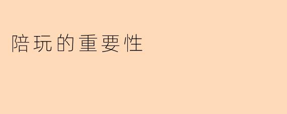 陪玩的重要性