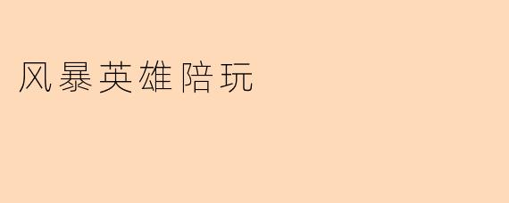 风暴英雄陪玩